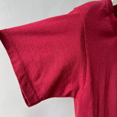 1980s/90s Blank Burgundy Pocket T Shirt