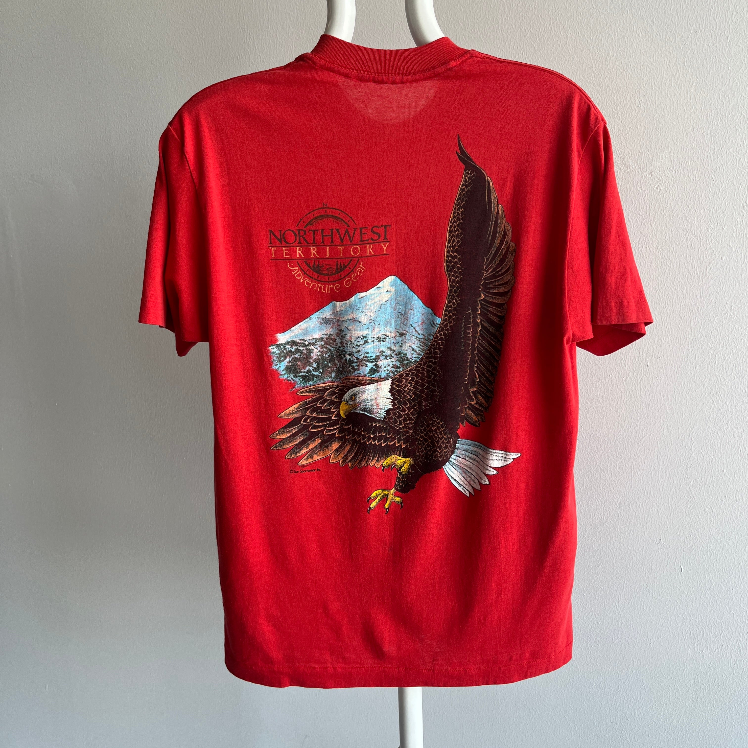 1980s !!! THE BACKSIDE !! Northwest Territory Adventure Gear Pocket T-Shirt