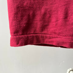 1980s/90s Blank Burgundy Pocket T Shirt
