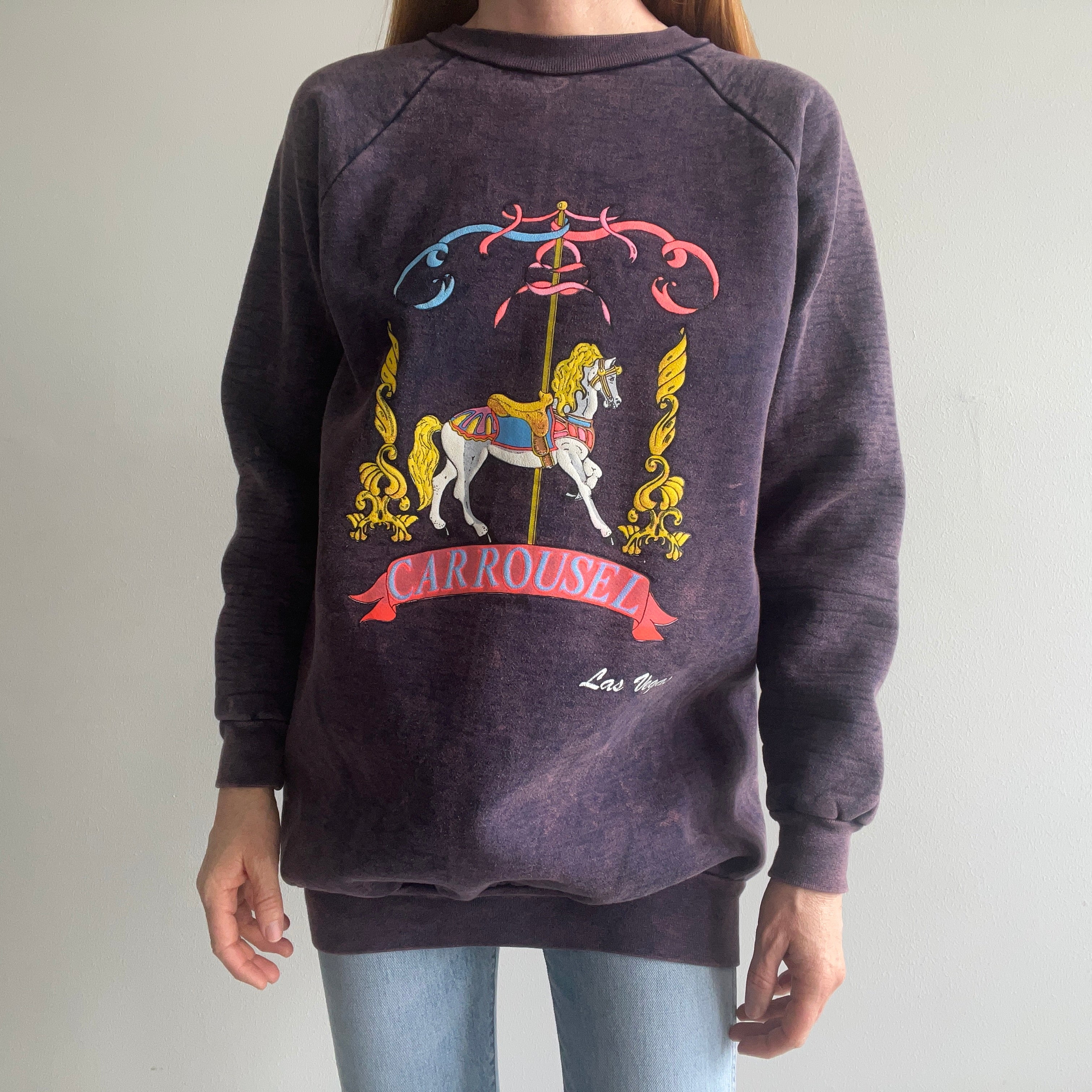 1980s Las Vegas Carousel Heavy Weight Sweatshirt