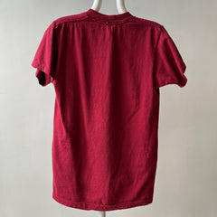 1980s/90s Blank Burgundy Pocket T Shirt