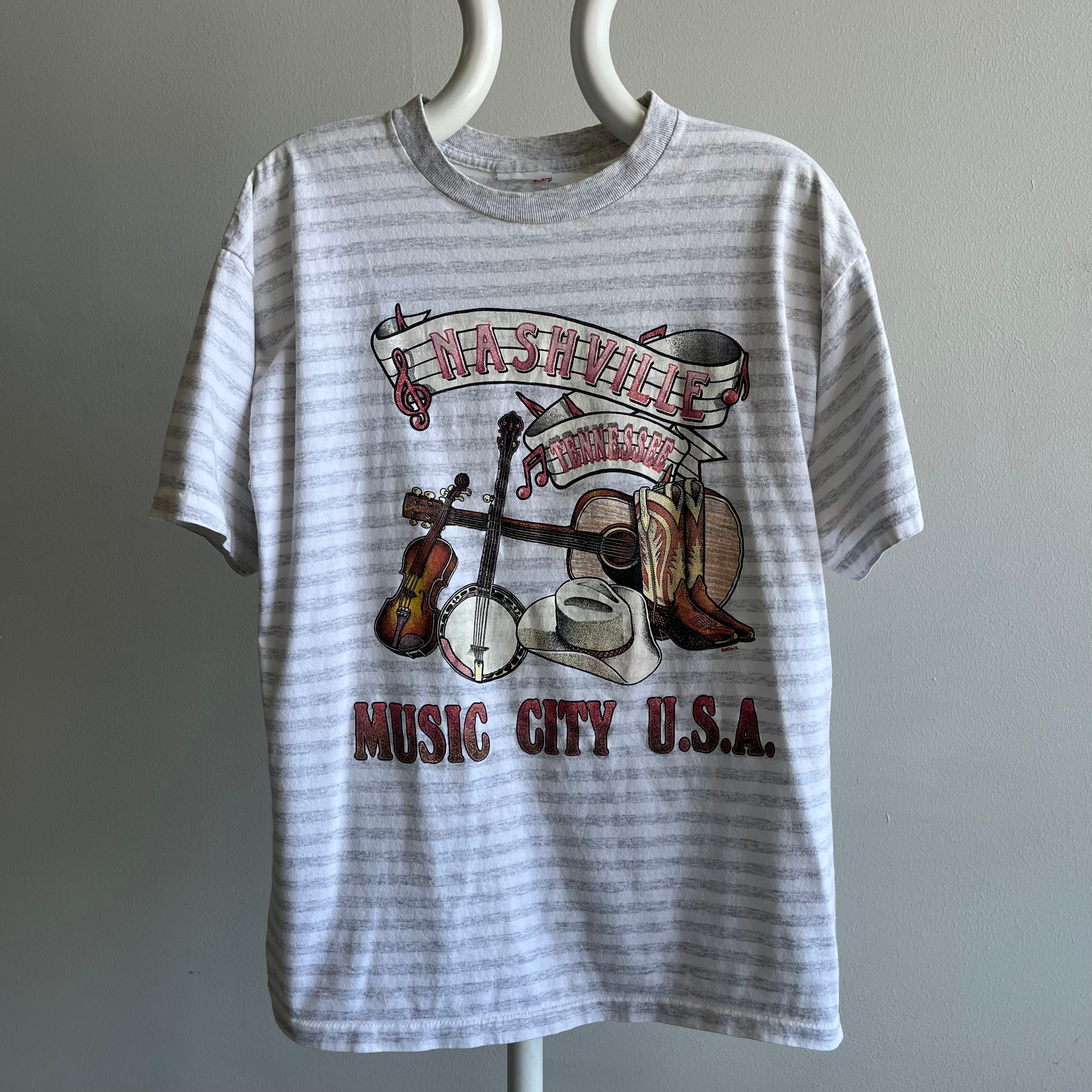 1990 Nashville Music City Cotton T-Shirt