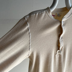 1970s Army Issued Long Johns Henley Thermal - !!!