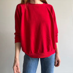 1980s MacGregor Blank Red Raglan Sweatshirt