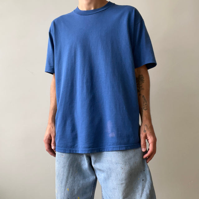 1980s Blank Blue T Shirt