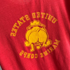 1970s USMC Front and Back Bulldog T-Shirt !!!!! OMFG The Backside !!!!