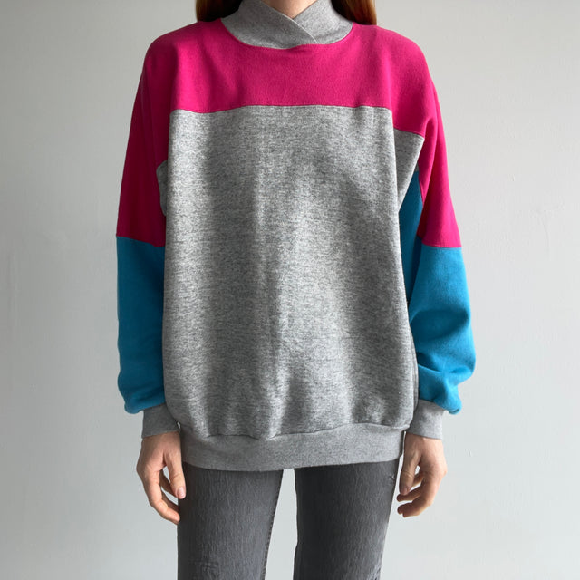 1980s Color Block Sweatshirt by Tultex - Swoon