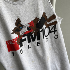 1980/90s WIOT Toledo Ohio FM104 Stained Tank Top