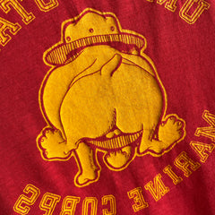 1970s USMC Front and Back Bulldog T-Shirt !!!!! OMFG The Backside !!!!