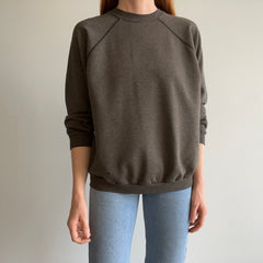 1990s Bronze/Faded Black Thin and Lightly Thrashed Sweatshirt