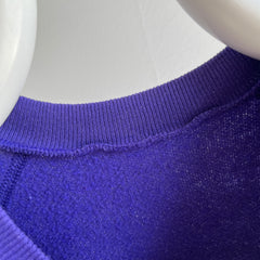 1980s Blank Purple Raglan - Great Fit