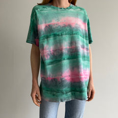 1980/90s Rad Tie Dye Pink and Green T-Shirt