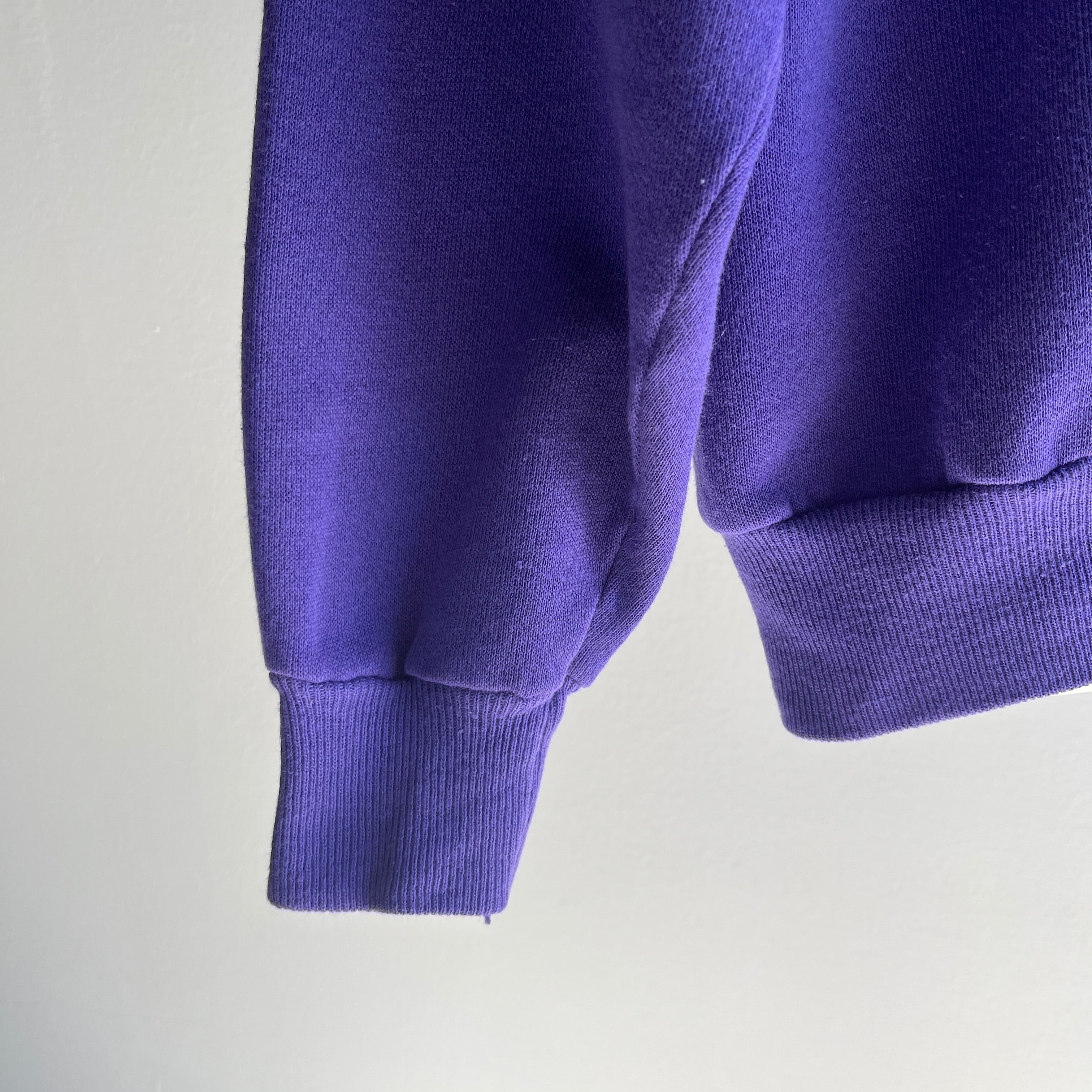 1980s Blank Purple Raglan - Great Fit