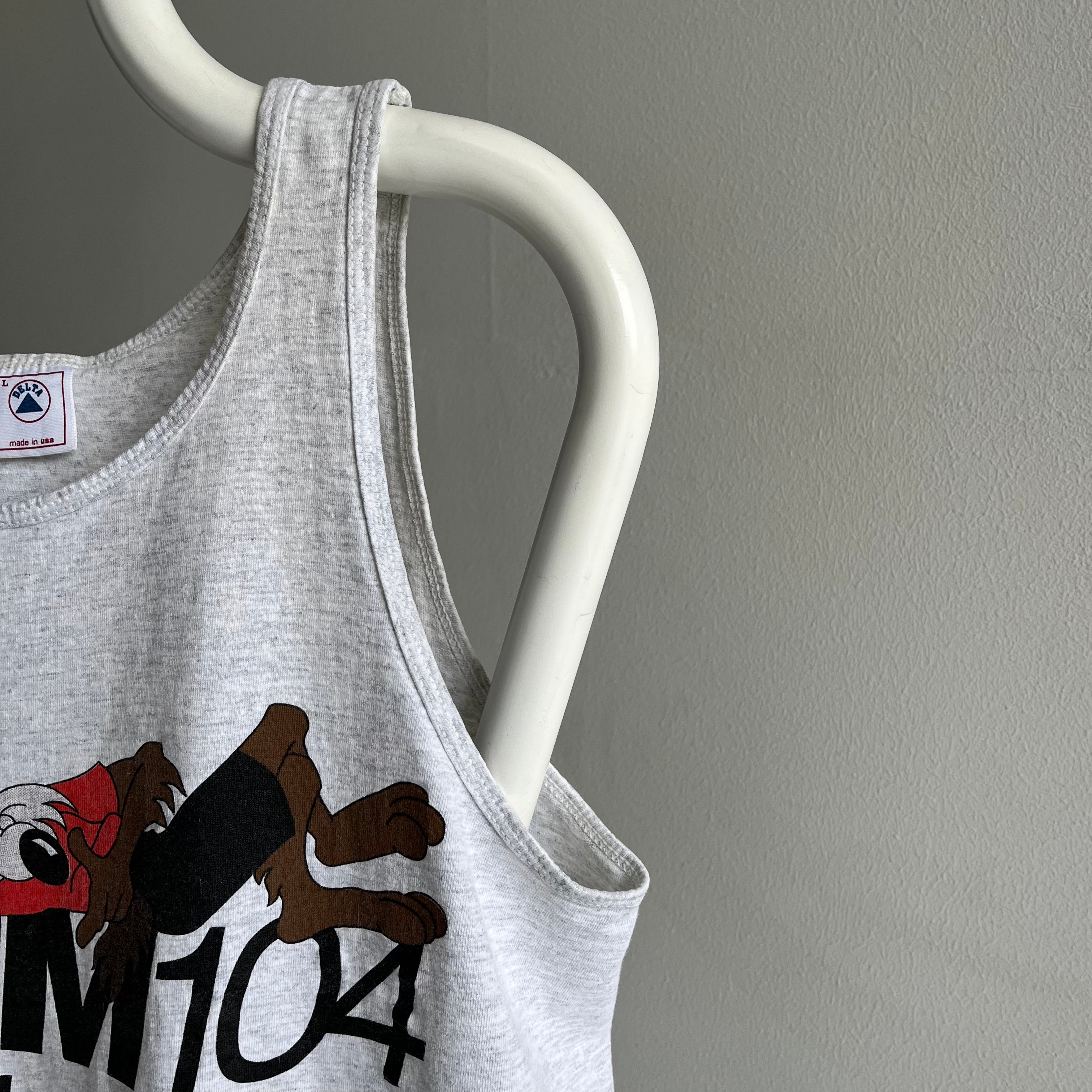 1980/90s WIOT Toledo Ohio FM104 Stained Tank Top