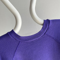 1980s Blank Purple Raglan - Great Fit