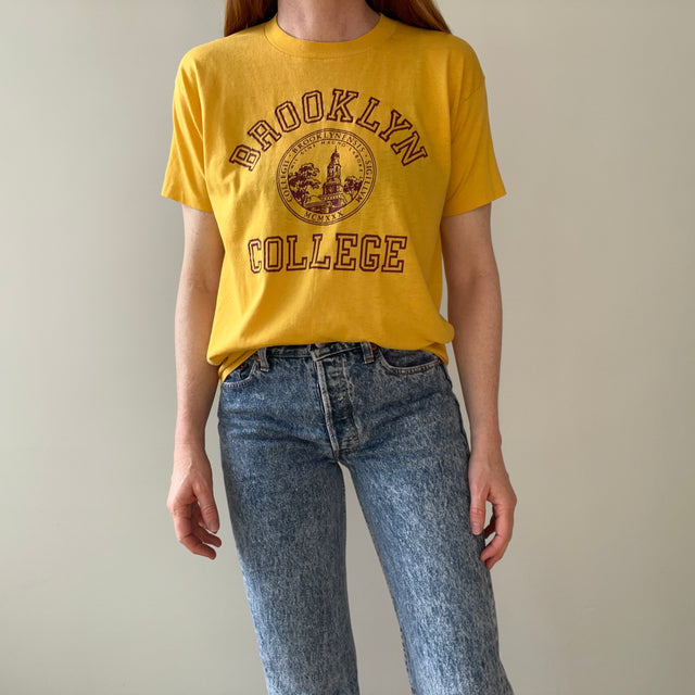 1970/80s Brooklyn College Thinned Out 50/50 T-Shirt