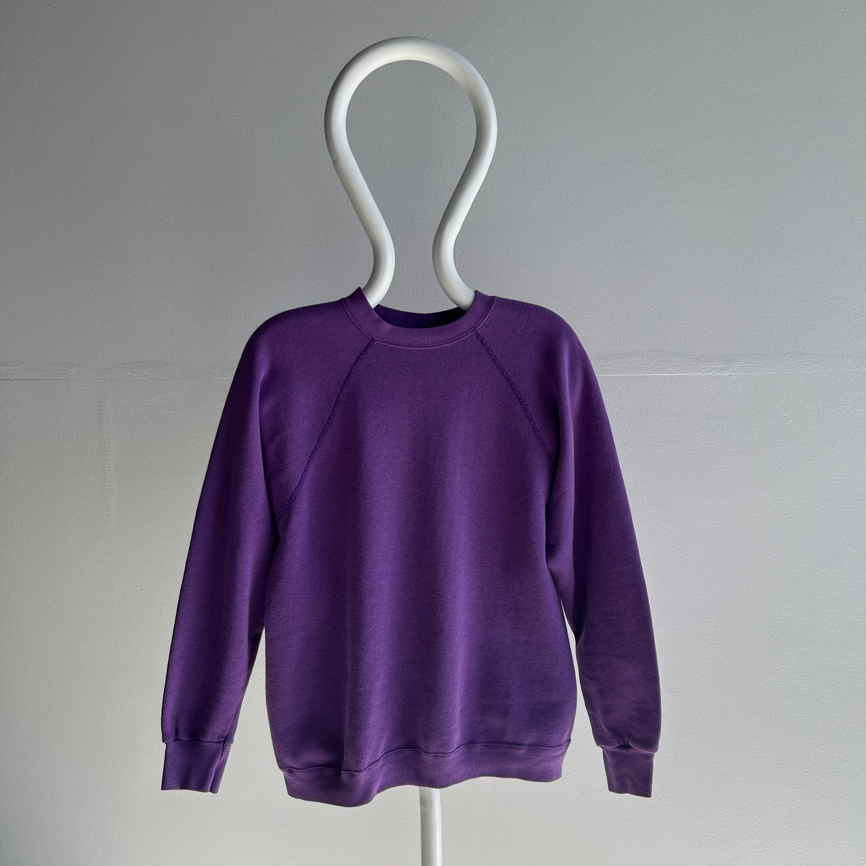 1980s Sweats Appeal by Tultex Nicely Faded Purple Raglan