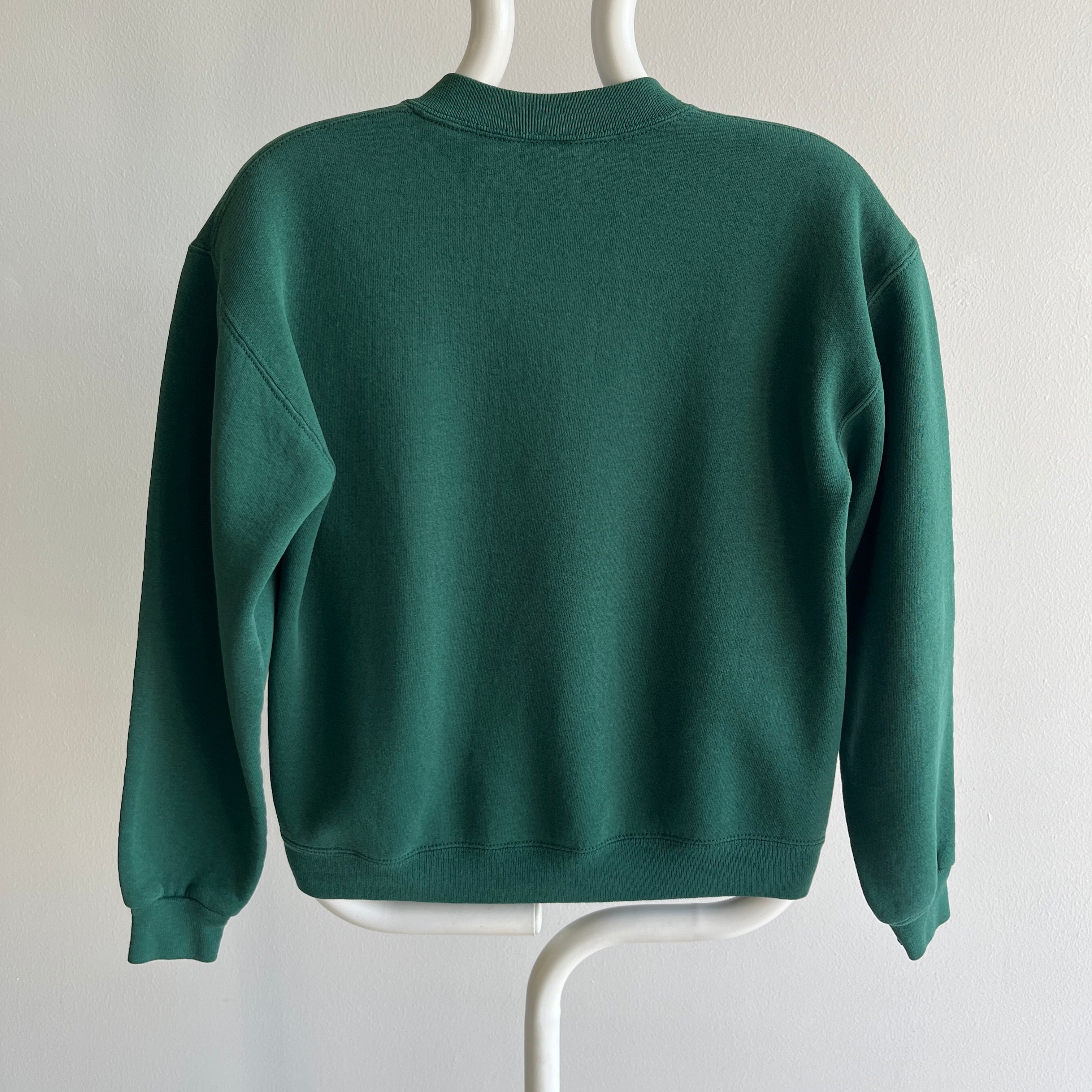 1980s Forest Green Youth XL Sweatshirt by Russell - YES