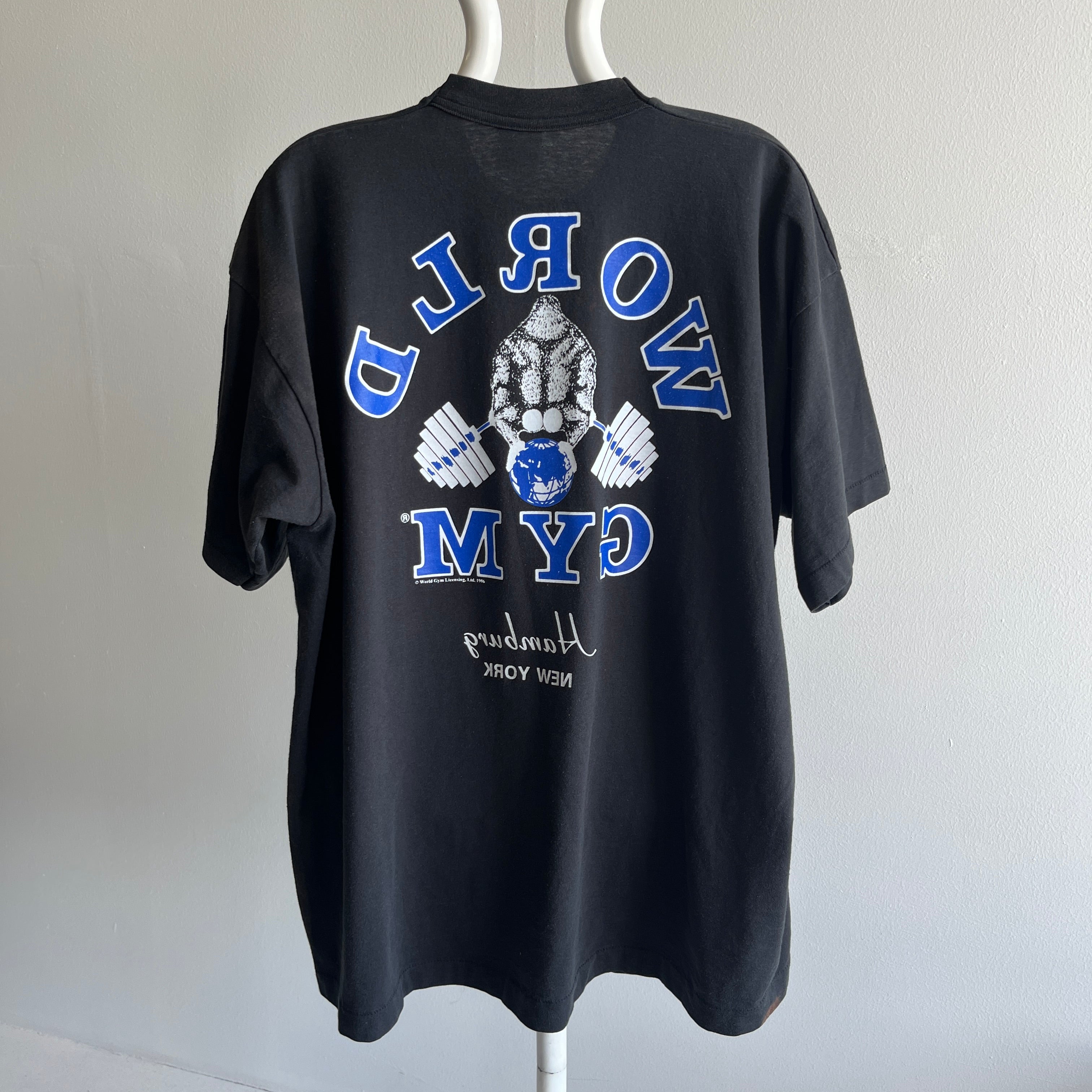 1996 World Gym Hamburg, New York T-Shirt THE.BACK.SIDE!!!!!!