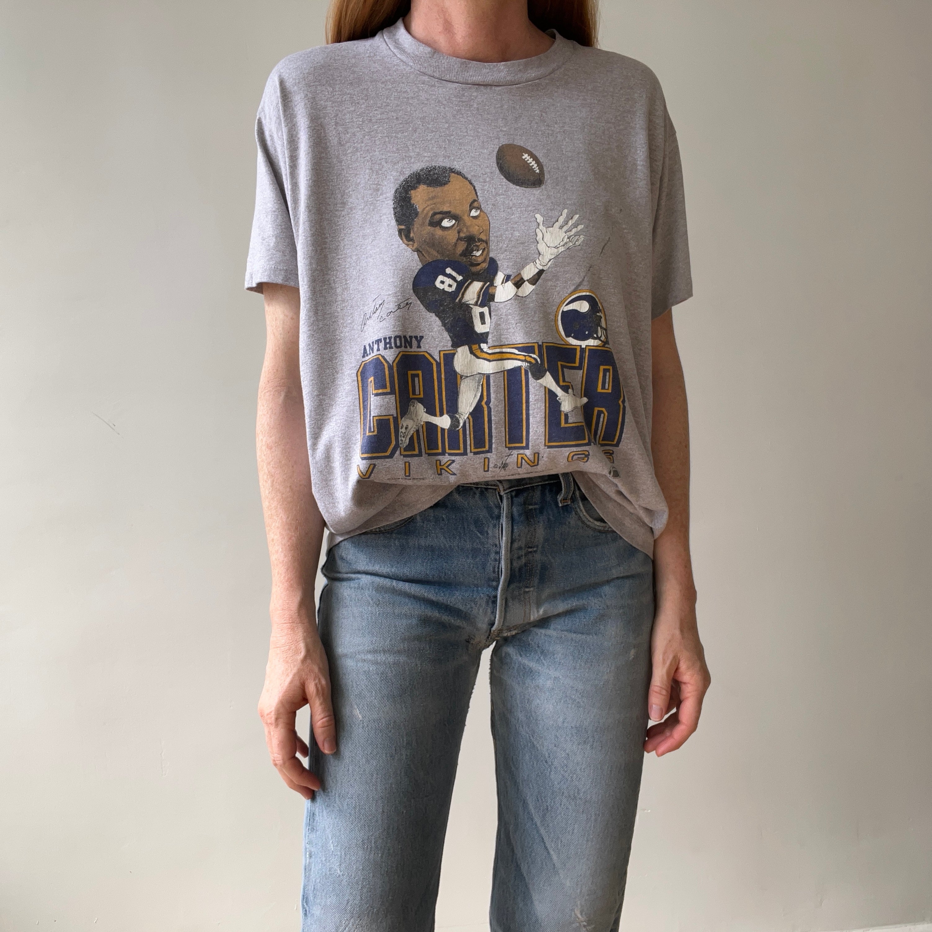 1980s Anthony Carter Minnesota Vikings T-Shirt