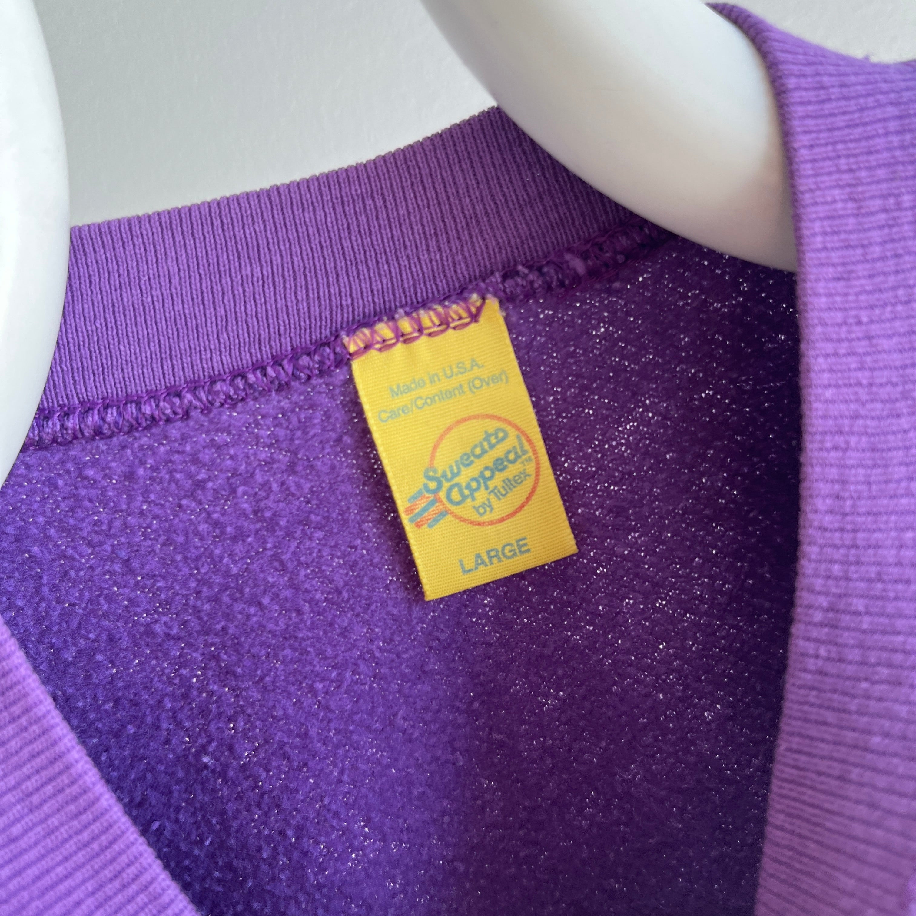 1980s Sweats Appeal by Tultex Nicely Faded Purple Raglan