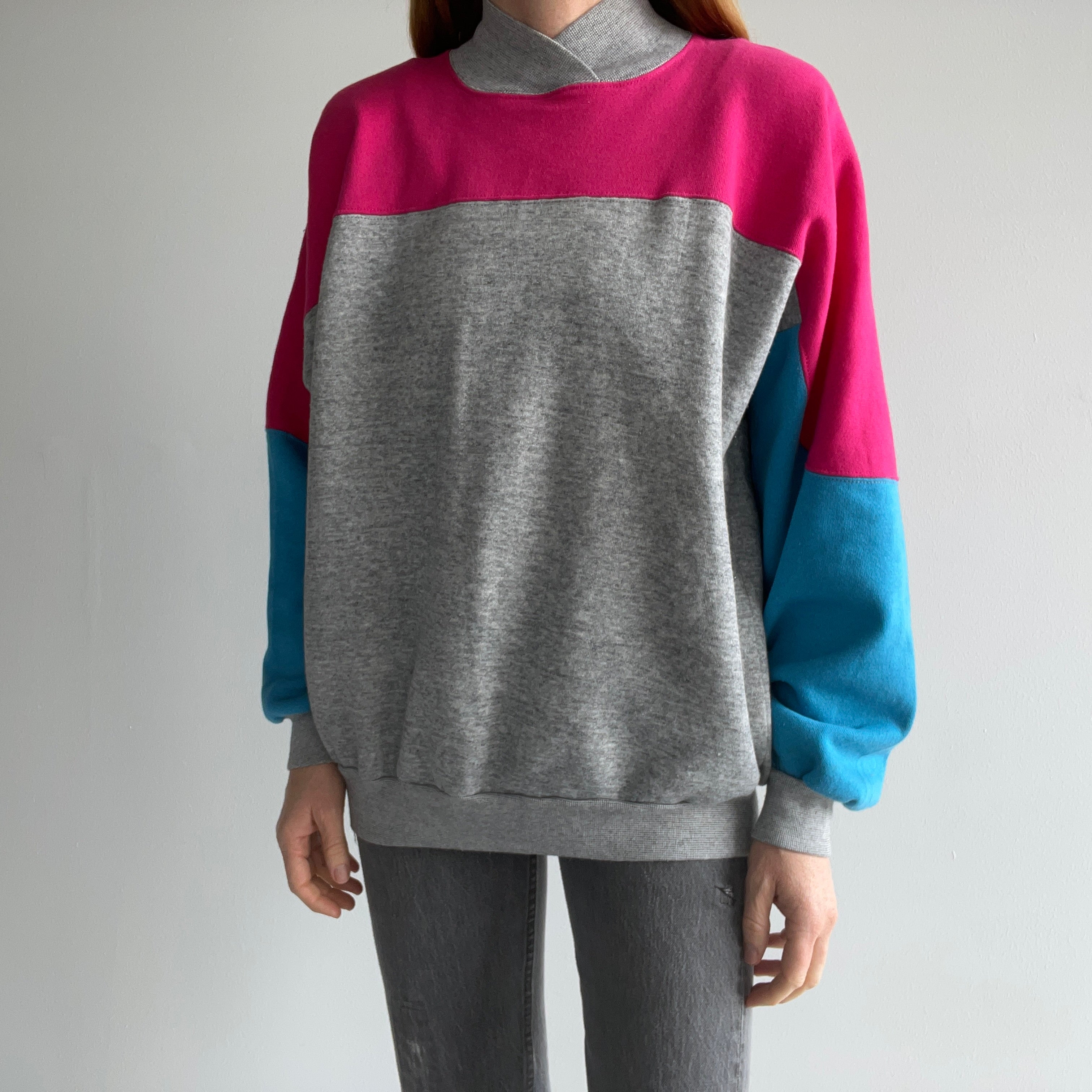 1980s Color Block Sweatshirt by Tultex - Swoon