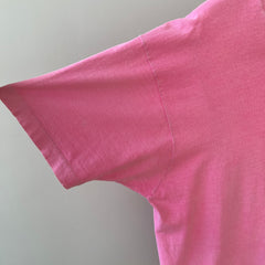 1980s Bright Pink Post College Equine Studies T Shirt