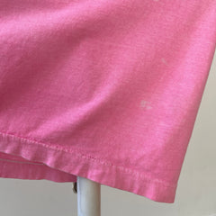 1980s Bright Pink Post College Equine Studies T Shirt