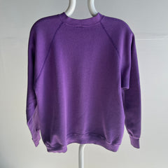 1980s Sweats Appeal by Tultex Nicely Faded Purple Raglan