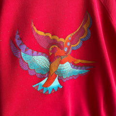 1980s Cool Colorful Birds Sweatshirt