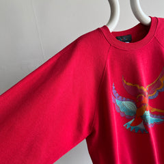 1980s Cool Colorful Birds Sweatshirt