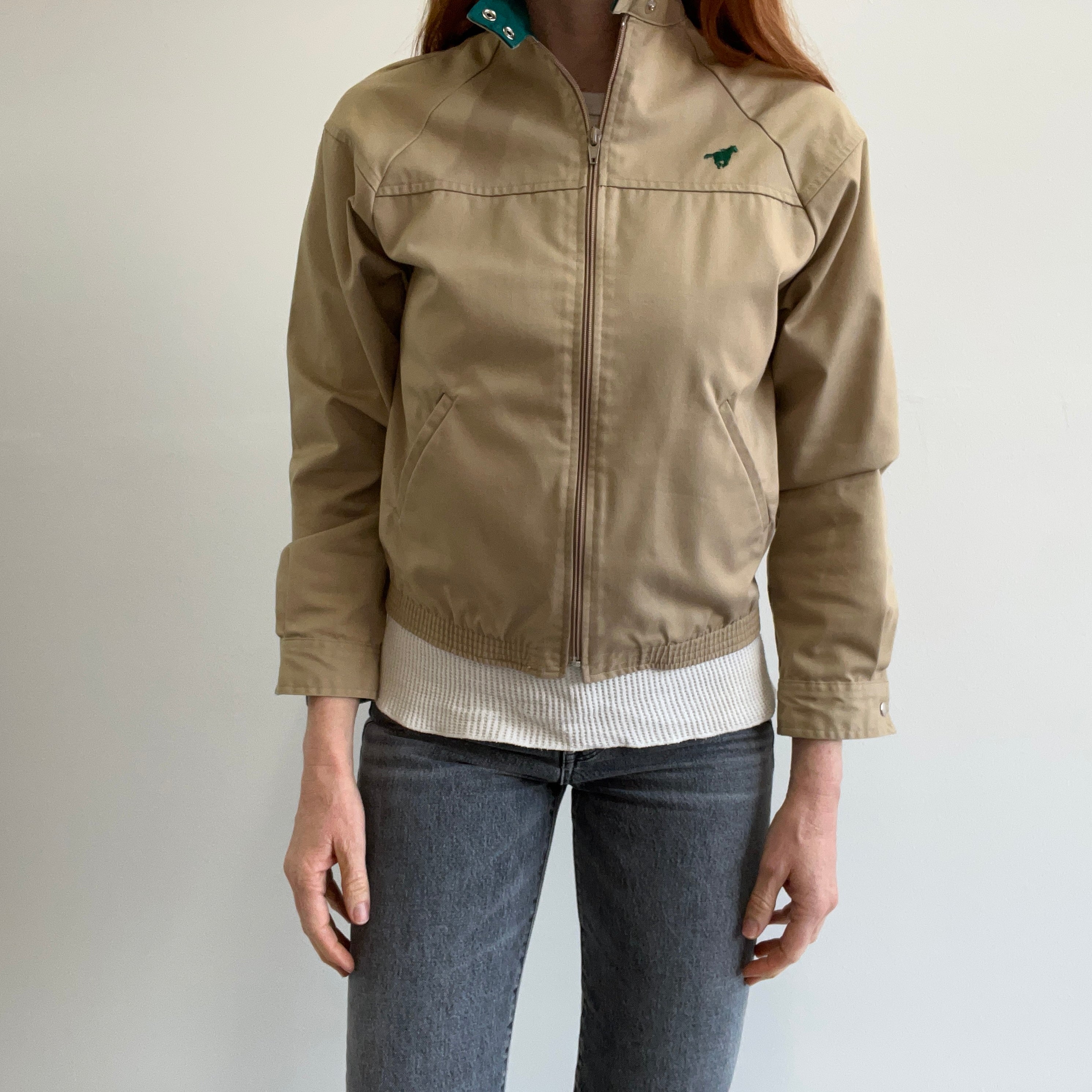 1980s Women's Wrangler Khaki and Green Jacket - WOWOWOWOWOWOW