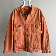 1990s USA Made Calvin Klein Dusty Orange Jean Jacket