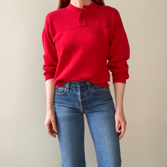 1980s Bassett Walker Henley Sweatshirt - Dreamy