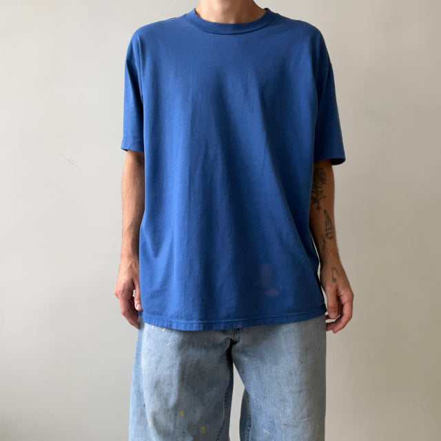 1980s Blank Blue T Shirt