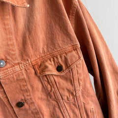 1990s USA Made Calvin Klein Dusty Orange Jean Jacket