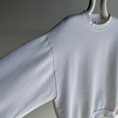 1980s Blank White Jerzees USA Made Sweatshirt - OMG