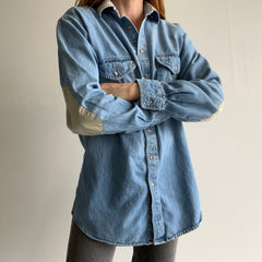 1990s Woolrich Denim and Khaki Dad Shirt