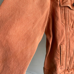 1990s USA Made Calvin Klein Dusty Orange Jean Jacket