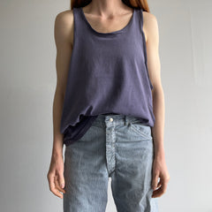 1990s Sun Faded Navy to Purple Amazing Cotton Tank Top