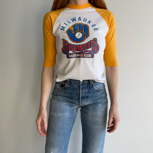 1970s Milwaukee Brewers Baseball Club Smaller Baseball T-Shirt