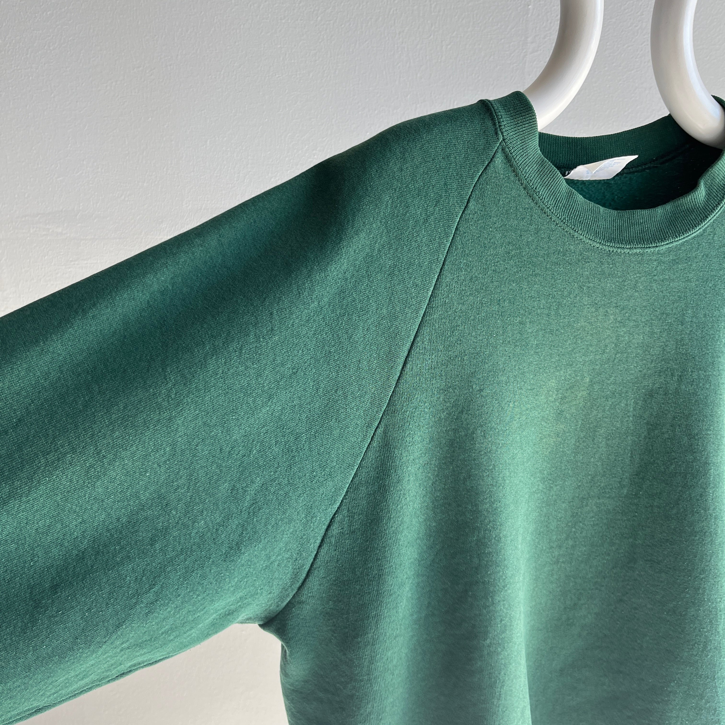 1980s Rad Sun Faded Forest Green Nice Worn Sweatshirt