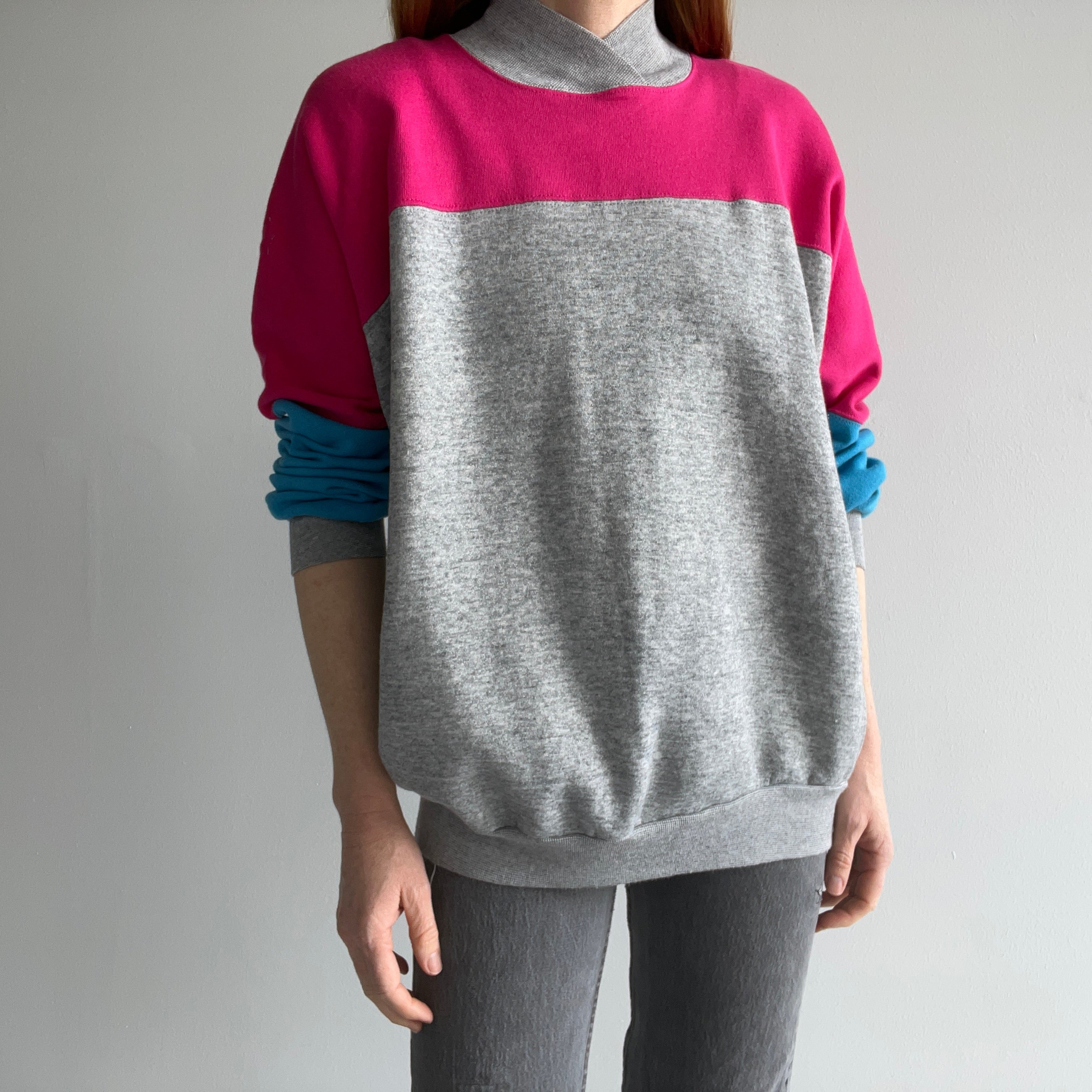 1980s Color Block Sweatshirt by Tultex - Swoon