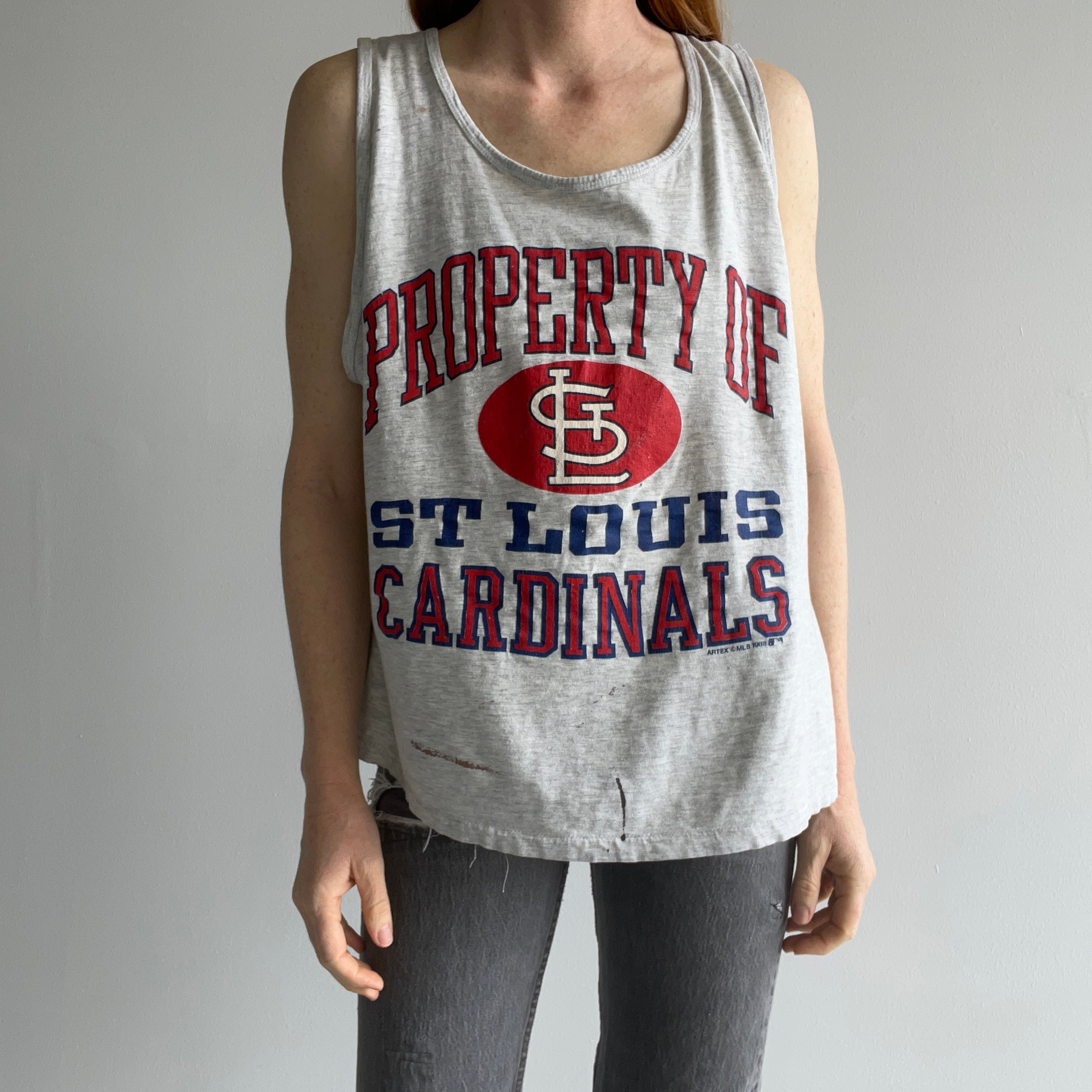 1988 Beat Up and Soft Saint Louis Cardinals Cotton Tank Top