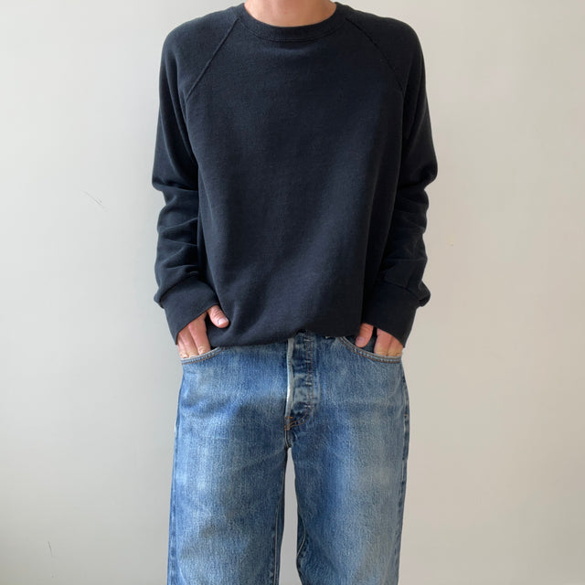 00s Heavy Weight Blank Black Sweatshirt par FOTL - Structuré