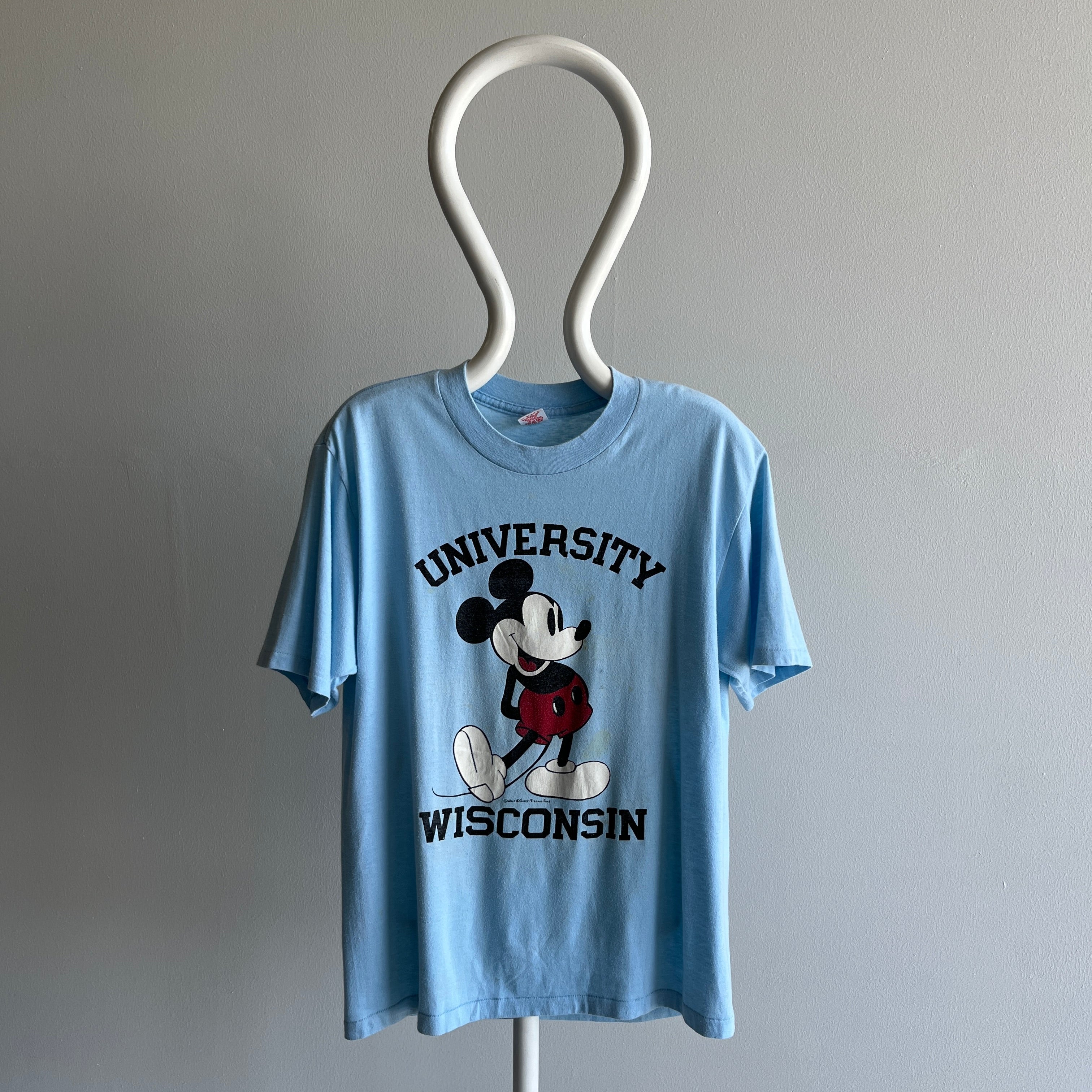 1980s Mickey Mouse University of Wisconsin Stained T-Shirt