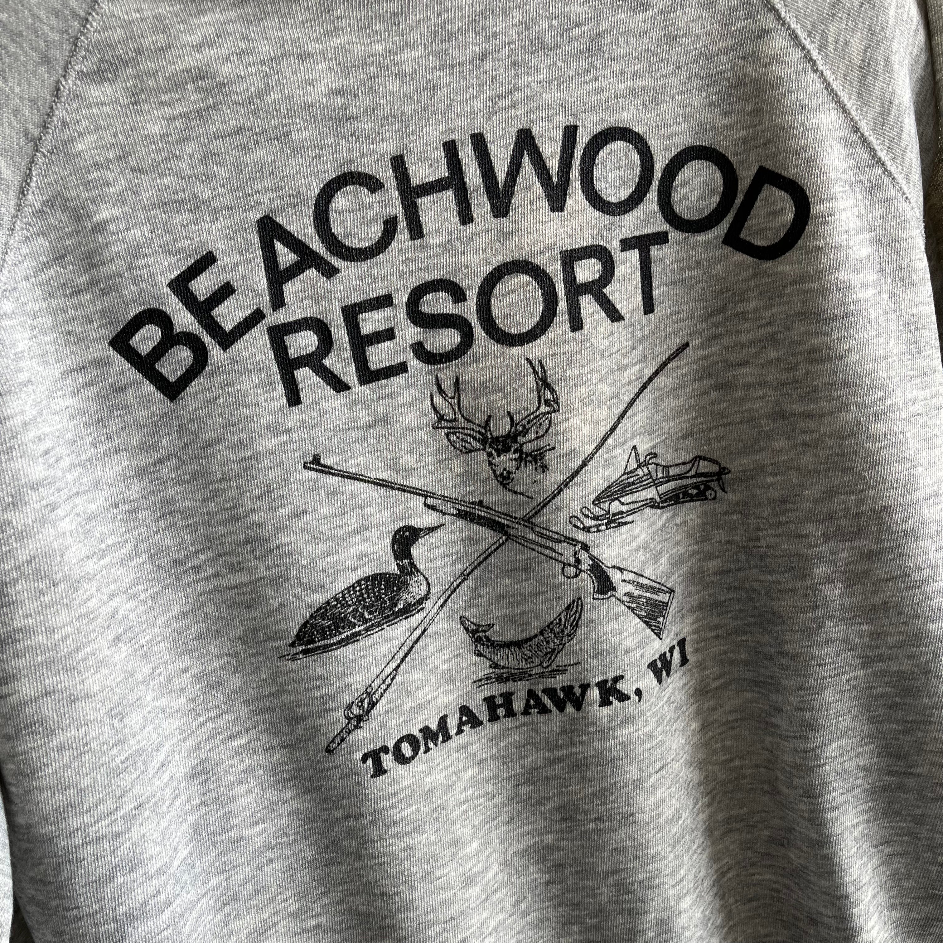 1980s Beachwood Resort - Tomahawk, Wisconsin - Sweatshirt!