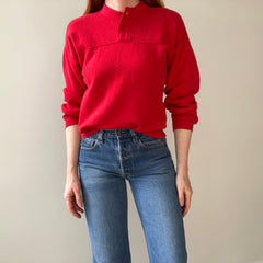 1980s Bassett Walker Henley Sweatshirt - Dreamy