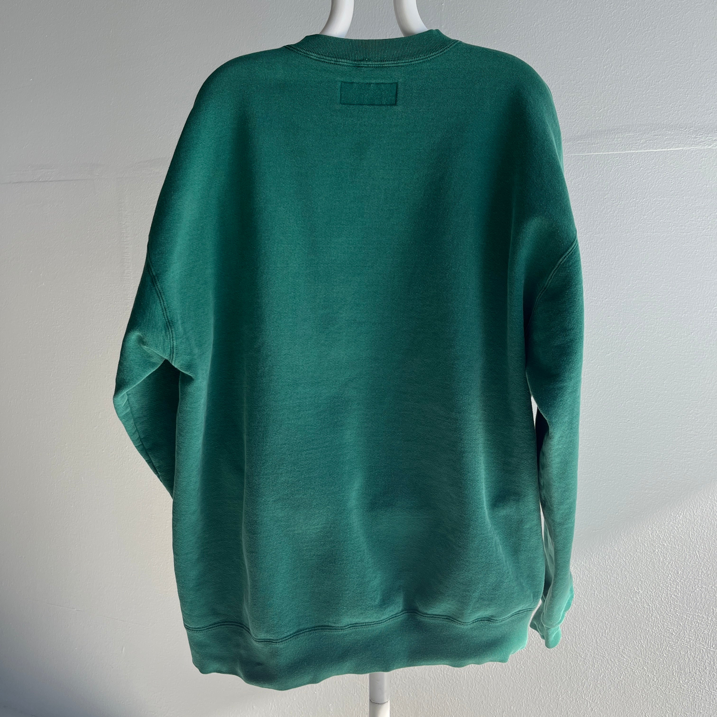 1990s L.L. Bean x Russell Athletic Collab Structured Mostly Cotton Single V  Sweatshirt