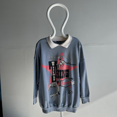 1980s Western Wear Wild Thing Polo Sweatshirt - Lots to Take in Here